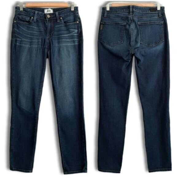 PAIGE | Verdugo Ankle Cropped Blue Jeans Sz 27 Flawed - Picture 3 of 13